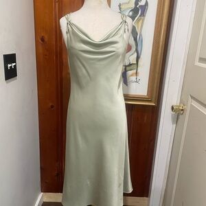 Calvin Klein Light Green Satin Dress
